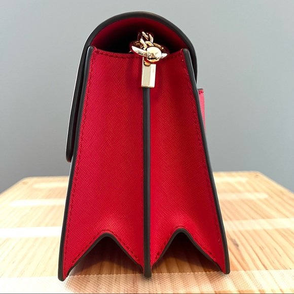 Tory Burch Red Emerson Envelope Adjustable Chain Shoulder Bag - Picture 4 of 13